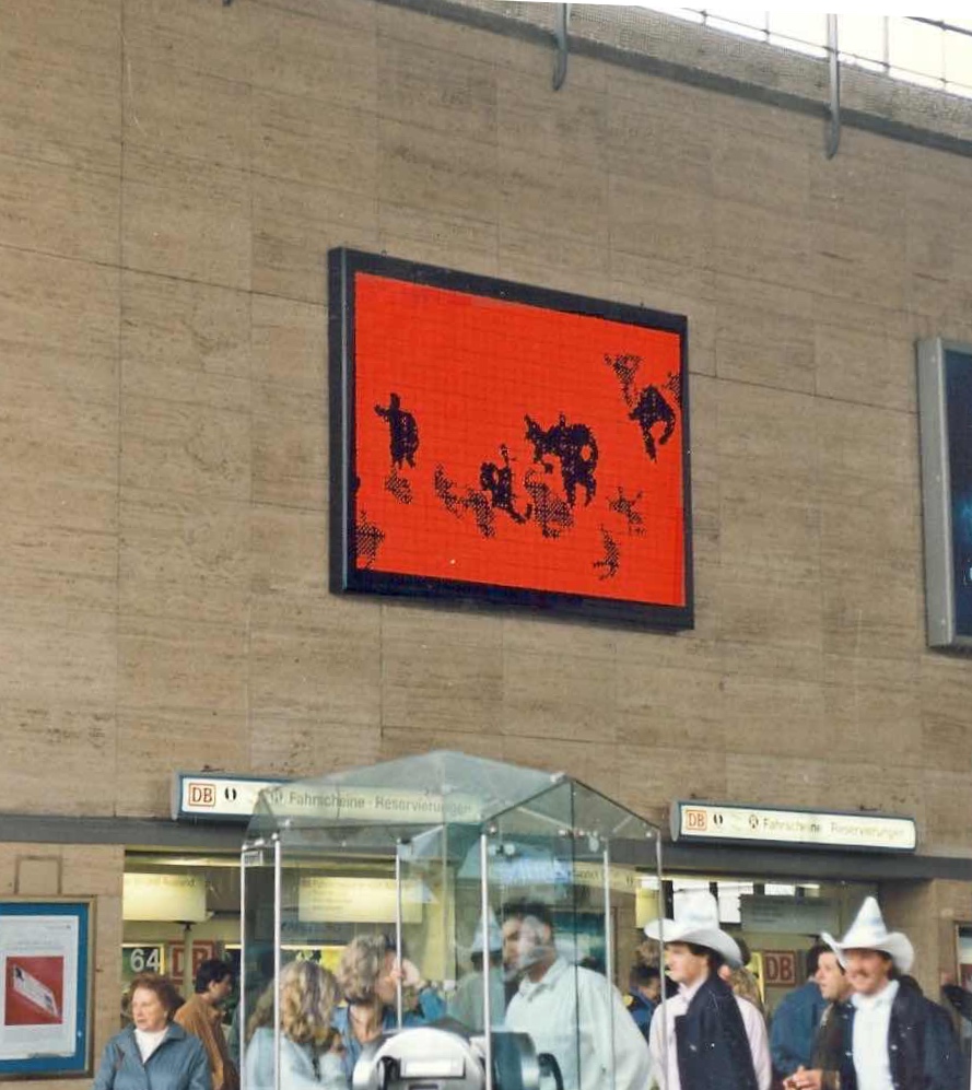 karussell, led-screen, münchen 1996