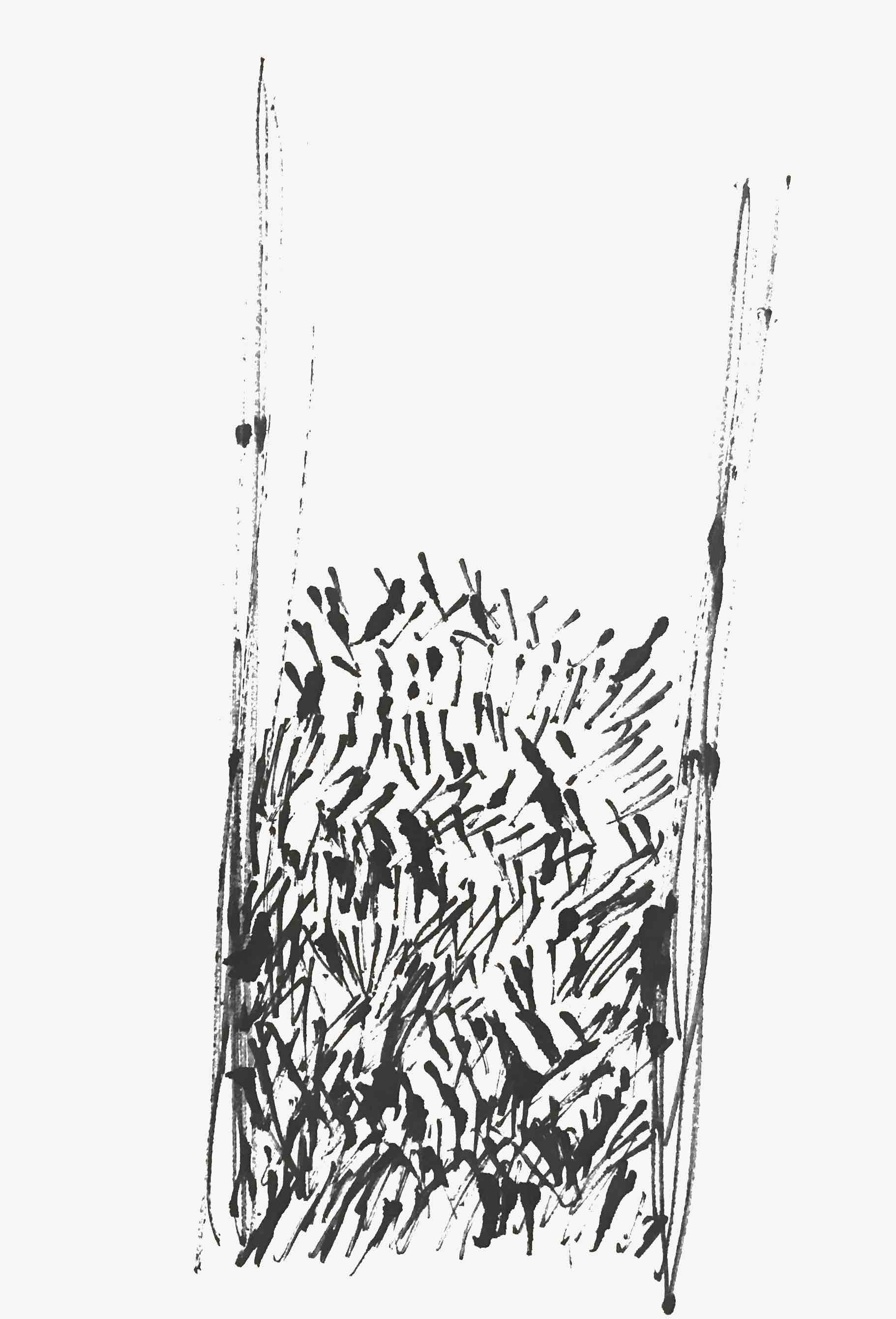 sentence fragments, ink on paper, 40 cm x 50 cm, 1985