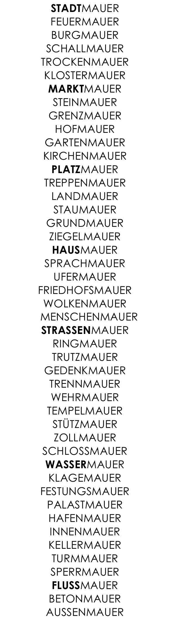 MAUER GESCHN
